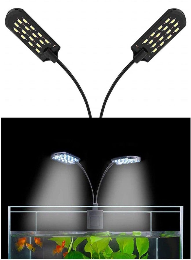 مصباح حوض السمك KickAt LED مزدوج بمنفذ USB | تصميم مرن على شكل حرف Y | إضاءة ساطعة موفرة للطاقة لأحواض الأسماك والنباتات والكائنات المائية (أسود) - Image 5