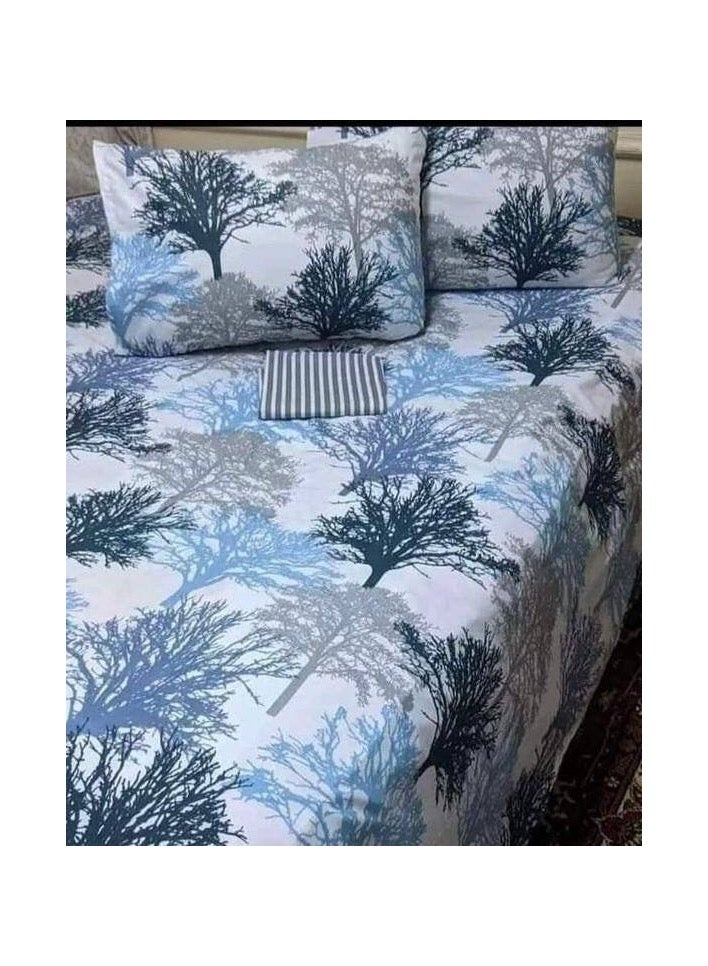 Large bed sheet set, Al-Ameriya fabric, 4 pieces, size 240*270