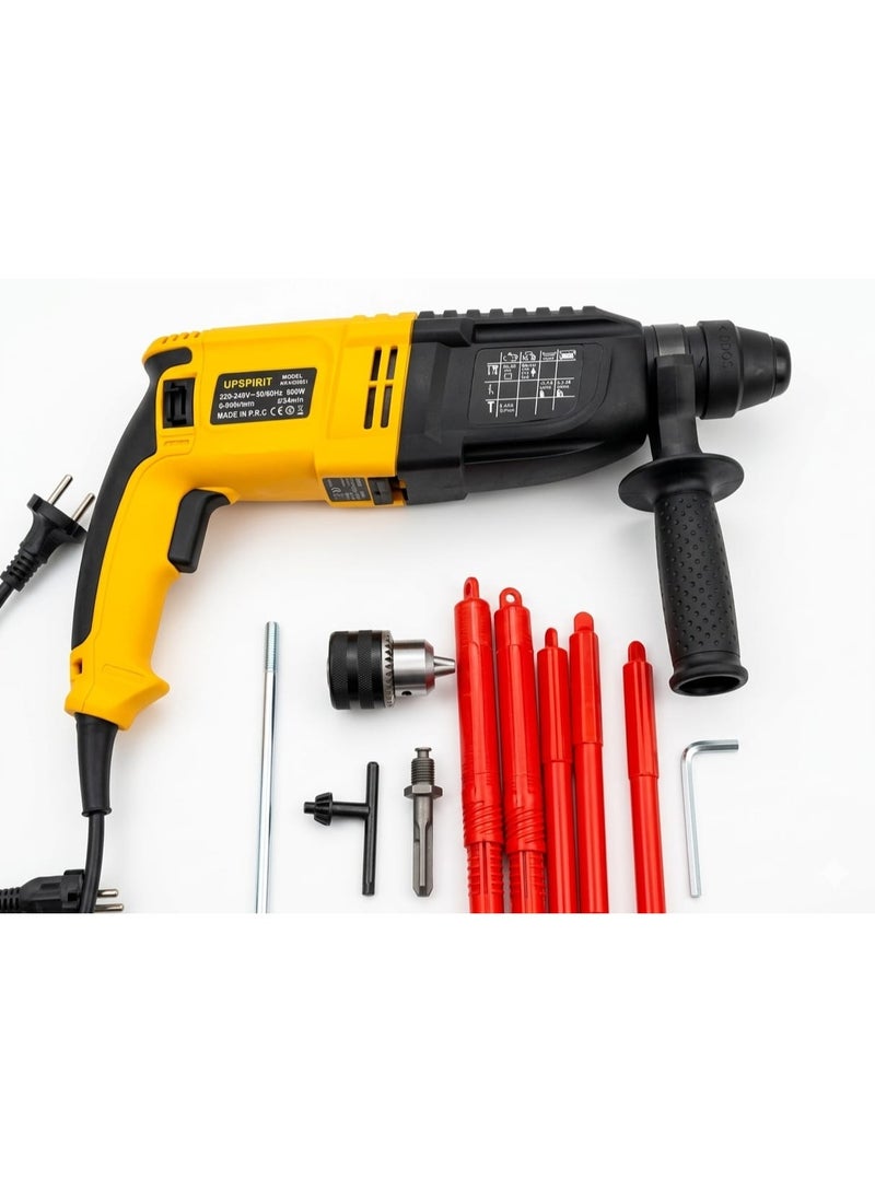 أب سبيريت مجموعة مثقاب المطرقة الدوارة الكهربائية UPSPIRIT HK-HD2601 مع حقيبة - Image 1