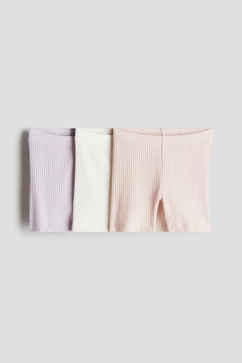 H&M 3-pack ribbed cycling shorts