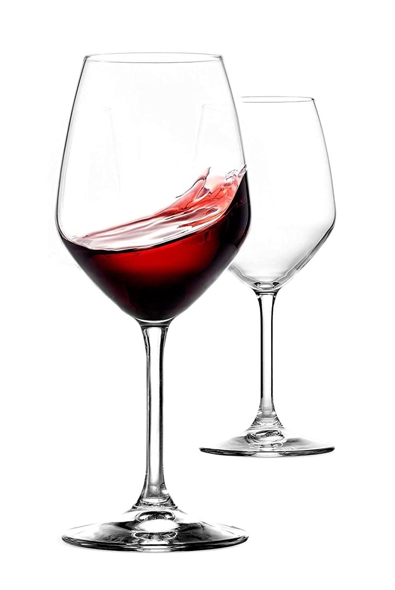 BRUSHFINCH Red Wine Glasses Crystal Clear Star Glass Laser Cut Rim for Wine Tasting Perfect for Red Wines White Wines Elegant Party Drinking Glassware Restaurant Quality Multicolor Pack of 6 - Image 3