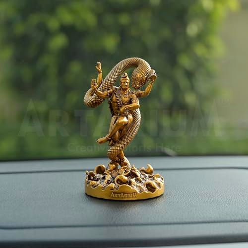 Artarium Car Dashboard Resin Mystical Shiva Idol Home Decor Item Shiva Murti Statue for Gift (Antique, 3.93-Inch) - Image 3