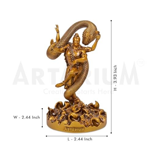 Artarium Car Dashboard Resin Mystical Shiva Idol Home Decor Item Shiva Murti Statue for Gift (Antique, 3.93-Inch) - Image 4