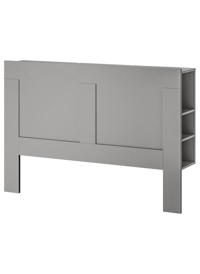 erorex Headboard With Storage Compartment, Grey, 140 Cm - Image 1