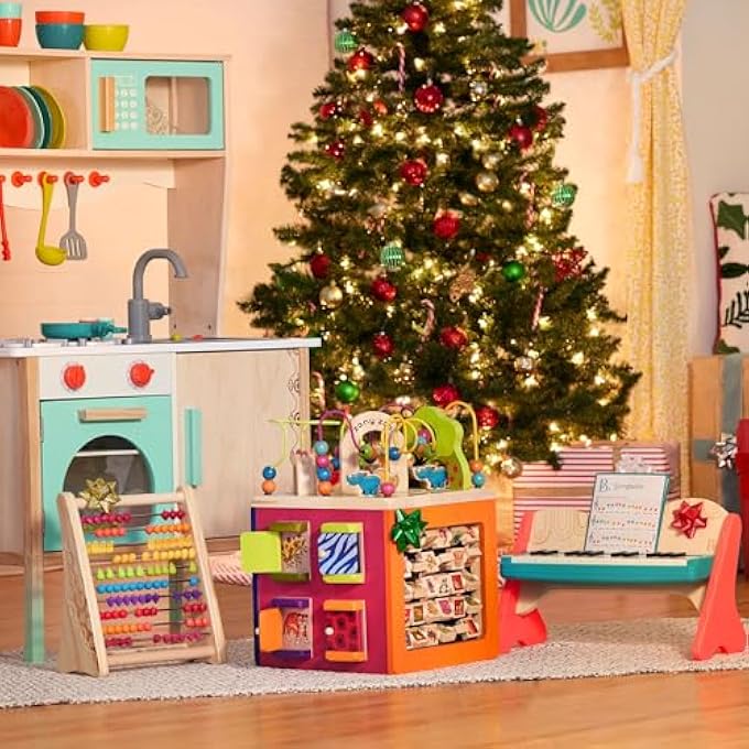 WOODEN ABACUS FOR KIDS  CLASSIC MATH TOY WITH 100 BEADS  EDUCATIONAL TOY FOR ADDITION AND SUBTRACTION  NUMBERS & COUNTING  18 MONTHS +  TWO-TY FRUITY! - Image 2