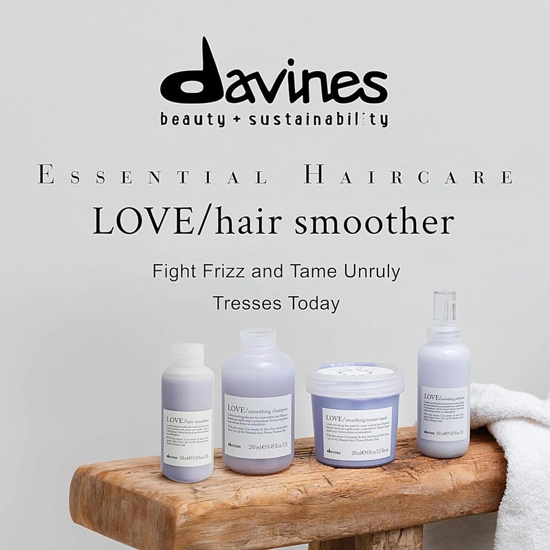 Davines LOVE Hair Smoother, Leave-On Cream To Smooth Frizzy, Unruly Or Wavy Hair Weightlessly, White, 5.07 Fl. Oz. - Image 3