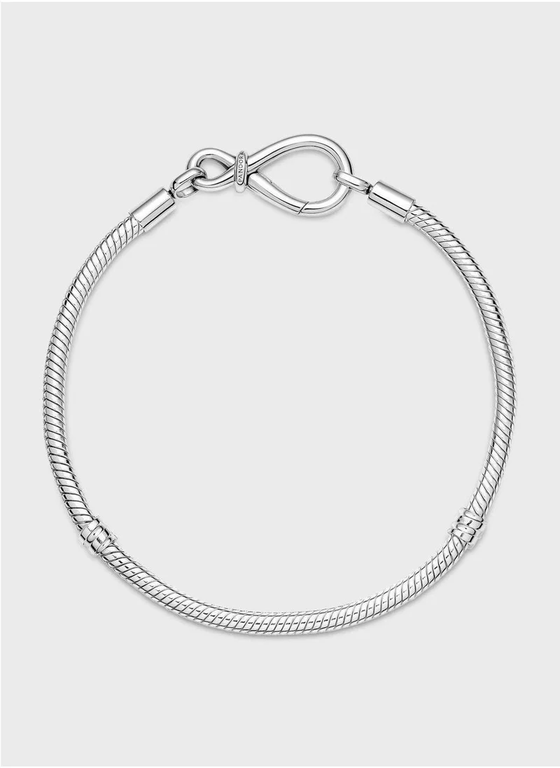 PANDORA Pandora Moments Infinity Knot Snake Chain Bracelet