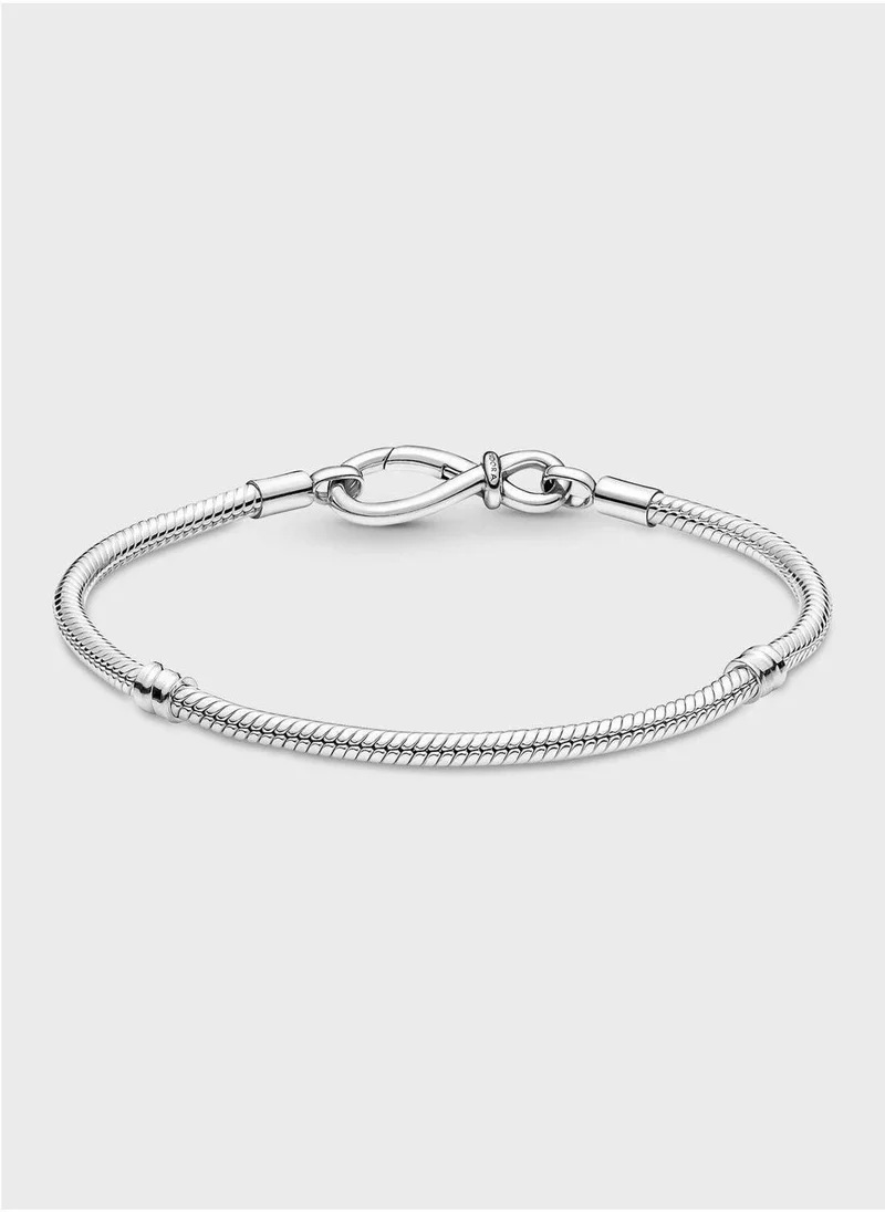 PANDORA Pandora Moments Infinity Knot Snake Chain Bracelet