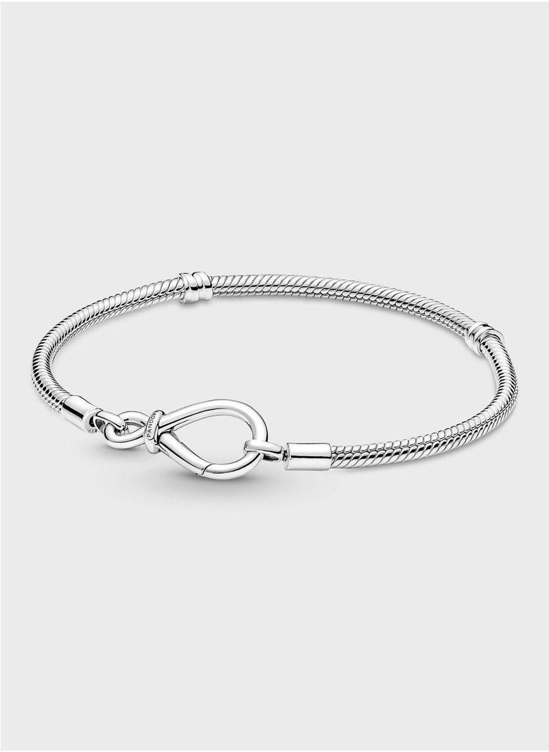 Pandora Moments Infinity Knot Snake Chain Bracelet - Image 1