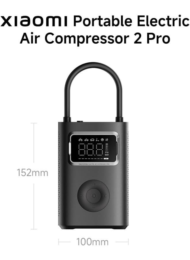 Xiaomi Portable Electric Air Compressor 2 Pro, Electric Air Compressor Inflatable Treasure 150psi High Pressure For Motorcycle Bike Car Scooter Football Basketball - Image 2