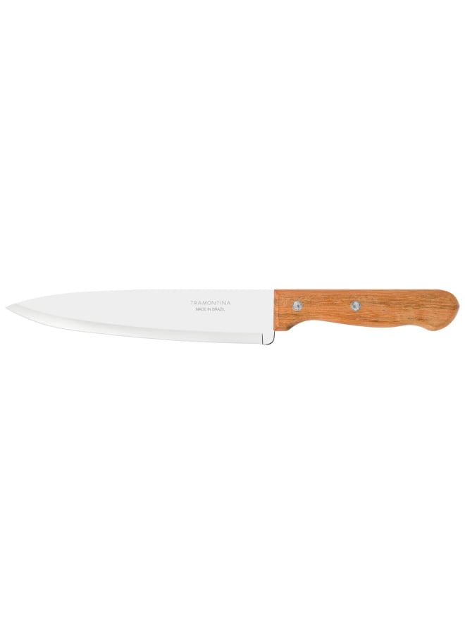 TRAMONTINA TRAMONTINA Dynamic 8-Inch Chef’s Knife, High-Carbon Stainless Steel Blade, Ergonomic Wooden Handle, Multipurpose for Slicing, Chopping, Dicing, and More  - Image 1
