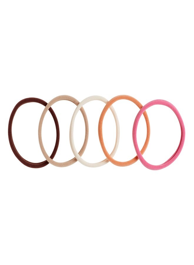 Goody Ouchless Seamless Hair Elastics, 10 Ct,Warm Tones, Damage-Free Gentle Hold Ties, No Snag or Pull, For All Occasions, Chic Styling Accessories for Women & Men, All Hair Types - Image 2