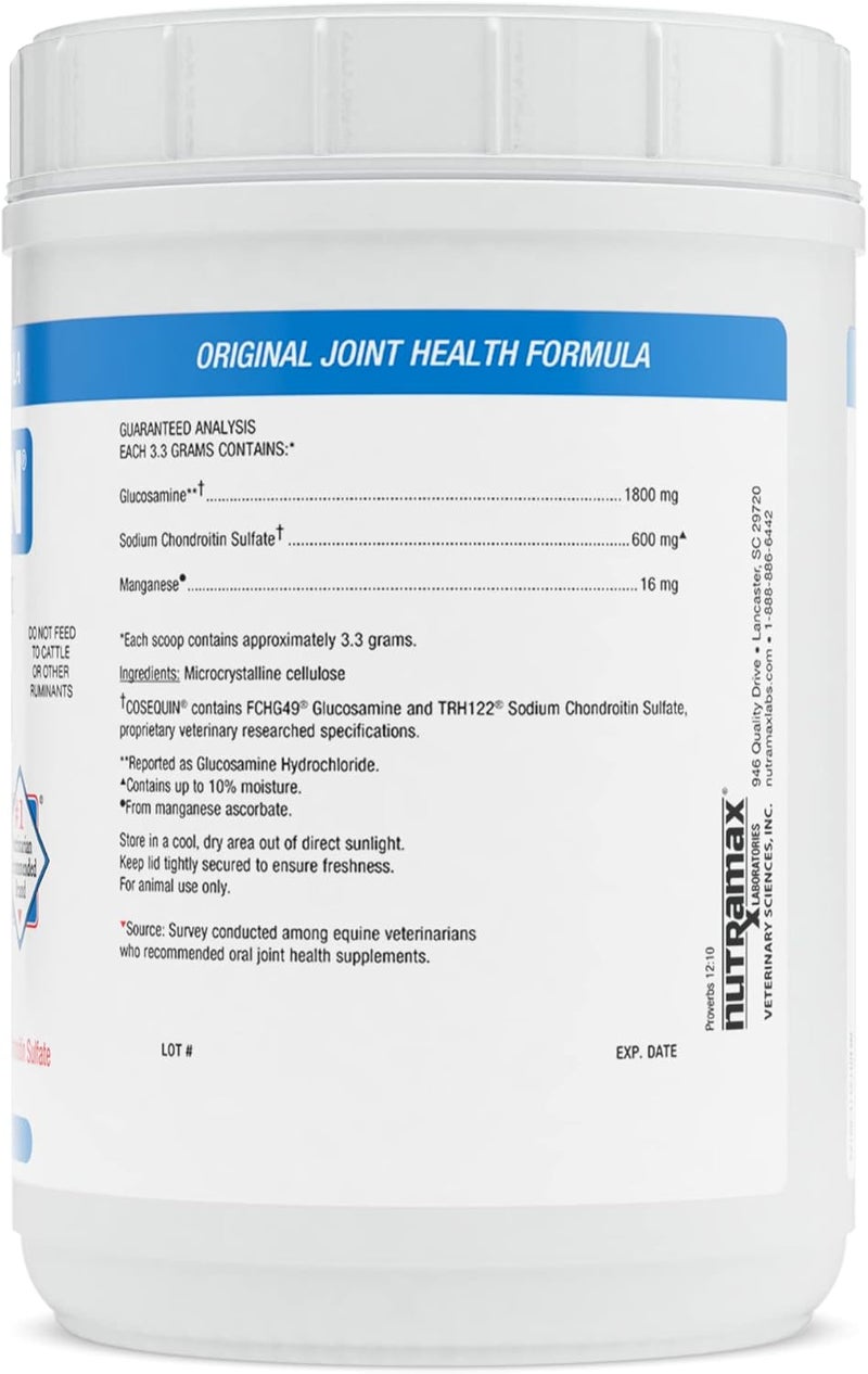 Nutramax Laboratories Cosequin Original Joint Health Supplement for Horses - Powder with Glucosamine and Chondroitin, 1400 Grams - Image 2