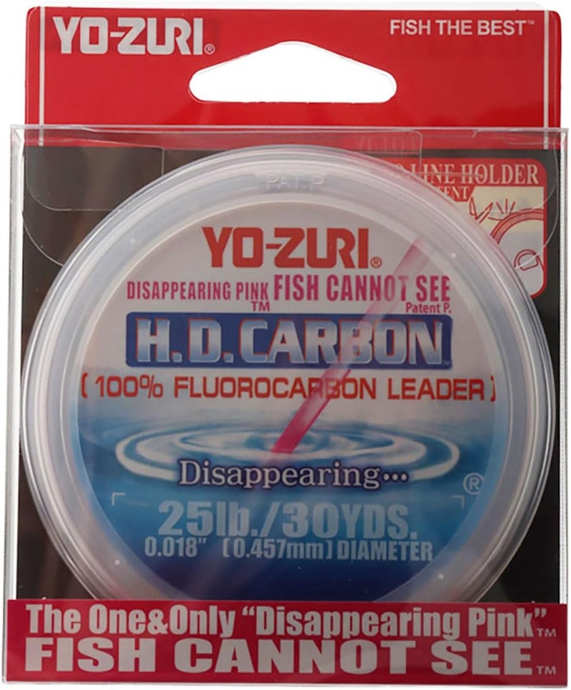 DUEL Yo-Zuri H.D. Carbon Fluorocarbon Leader - 25lb Test, 30 Yards, Disappearing Pink - Image 2