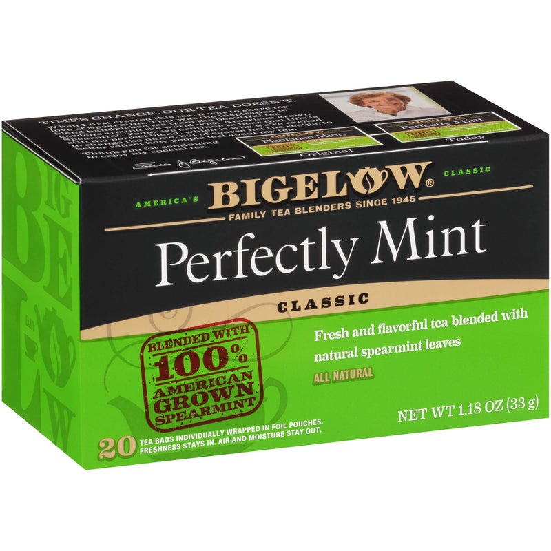 Bigelow Tea Perfectly Mint Black Tea Caffeinated with Spearmint 20 Count Box Pack of 6 120 Total Tea Bags - Image 3