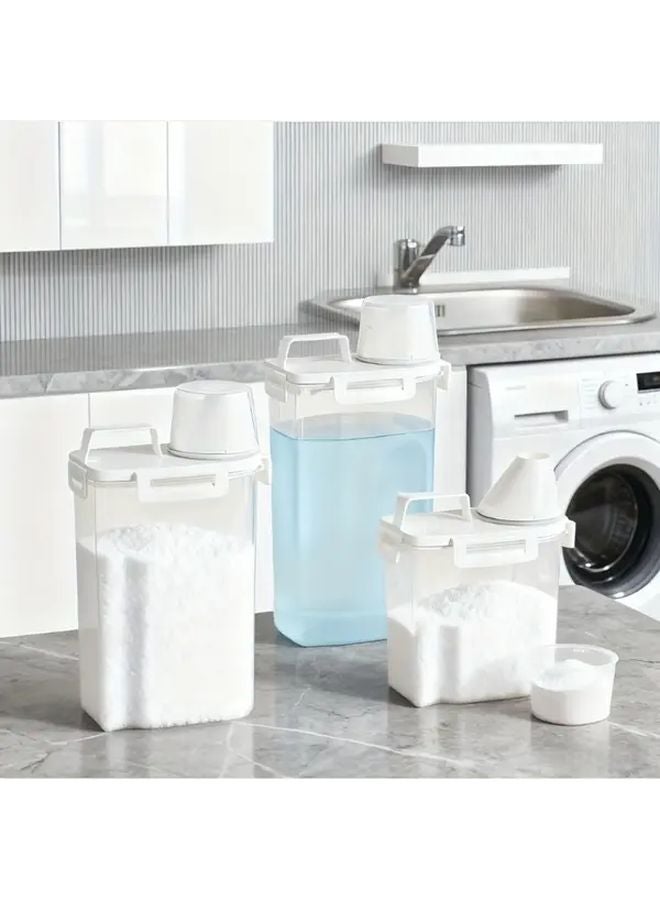 Translucent White Medium Detergent Dispenser Large Capacity Under Cabinet Organizer - Image 5