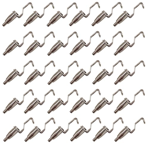 HAN SHENG Adjustable Gallery Hooks 18-Pack, Metal Wire Rope Hangers for Thin Cable (1mm-2mm), Art Display & Picture Hanging System - Image 1