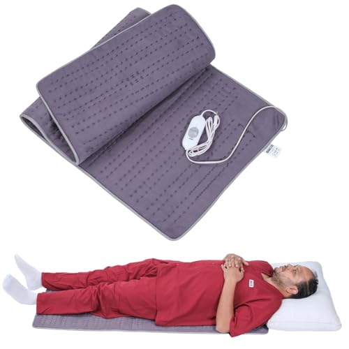 Metron Extra Large Heating Pad 52"x22" for Full Body Pain Relief and Winter Bed Warmer, Electric Heat Pad for Back Legs Shoulders and Period Comfort with 3 Heat Settings, Fast Heating and Soft Quilted Fabric - Image 1