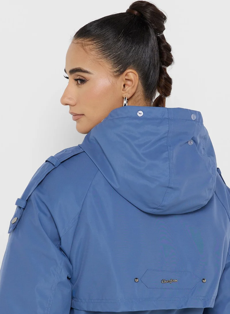 Ginger Padded Jacket With Fur Hood