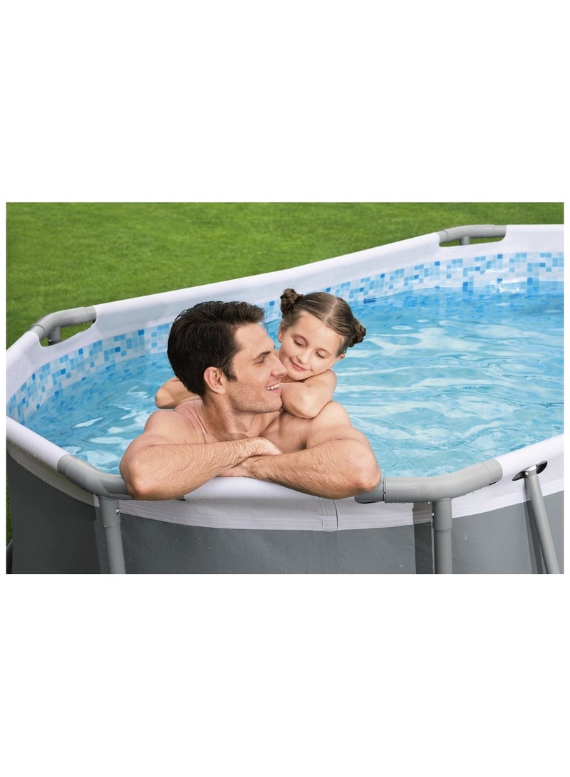 بست واي حمام سباحة مع نظام فلتر رملي وقماش مشمع 305x200x84 سم - 5614A - Image 5