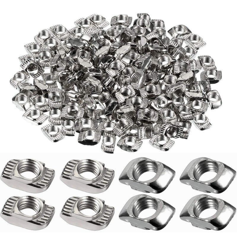 Hotop 150 Pieces 2020 Series T Slot Nuts, Hammer Head Fastener -Plated Carbon Steel Sliding M5 T Nuts for Aluminum Profile - Image 1