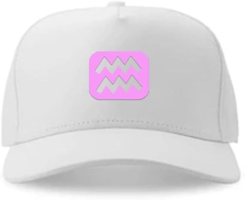 CAP (WHITE) Pink logo for men and women with sun protection.sports cap with distinctive shapes (30)