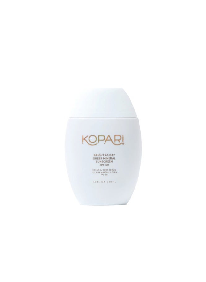 Kopari KOPARI BEAUTY BRIGHT AS DAY SHEER MINERAL SUNSCREEN SPF50 50ML 