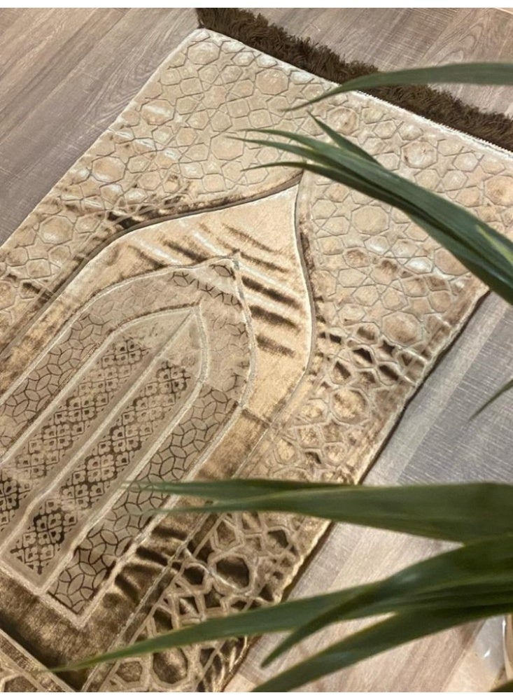 A medical memory foam prayer mat, comfortable silk, suitable for the feet and knees. It is an artistic piece designed to be part of your special corner, where its calming colors and elaborate design harmonize to help clear the mind. - Image 1