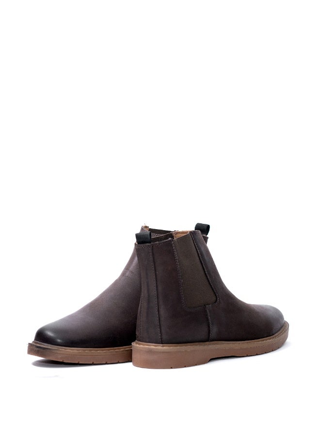 Levent Men Genuine Leather Half Boot - Brown - Image 1