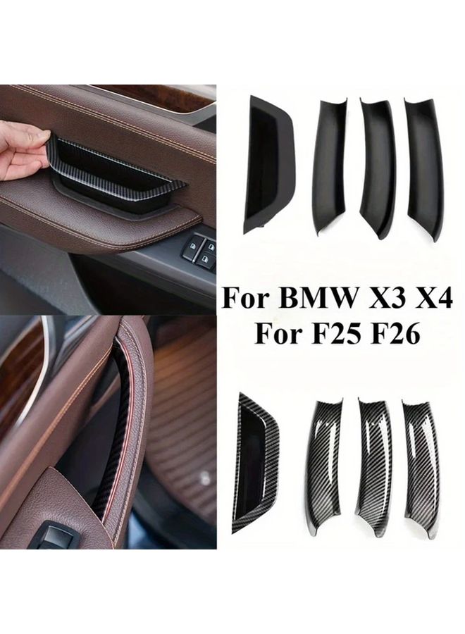 Matt Black Door Handle Covers For F25 F26 Models Easy Installation Interior Upgrade - Image 1