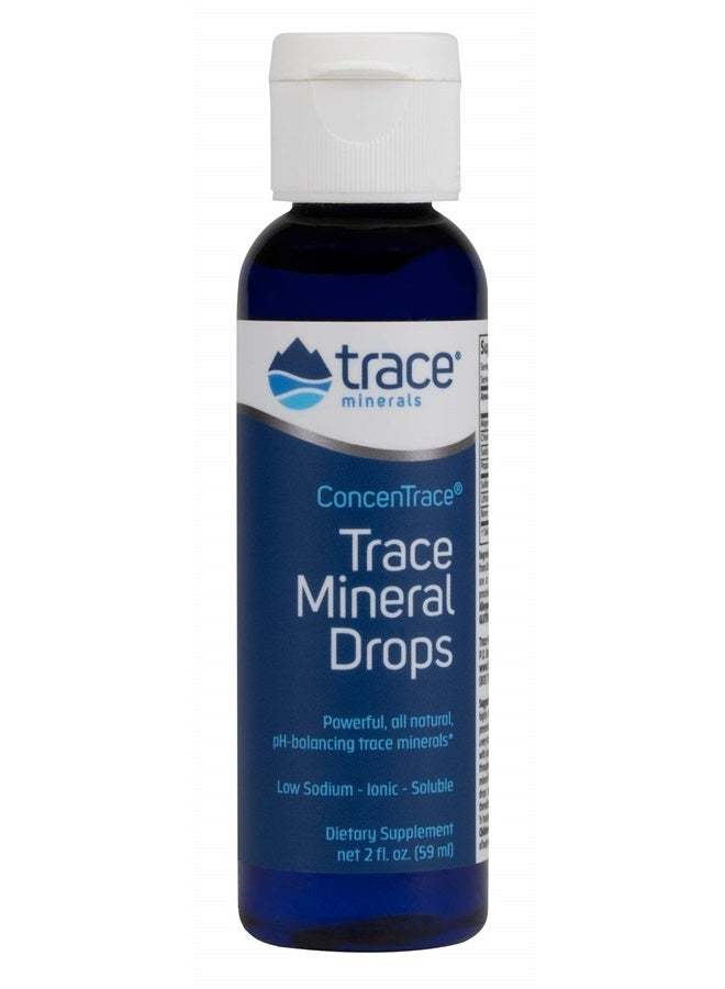 Trace Minerals قطرات كونسينترايس | معادن طيف كامل | سائل أيوني مغنيسيوم، كلوريد، بوتاسيوم | صوديوم منخفض | طاقة، إلكتروليتات، ترطيب | إمداد لمدة 24 يوم، 2 أونصة سائلة (عبوة من 1) - Image 1