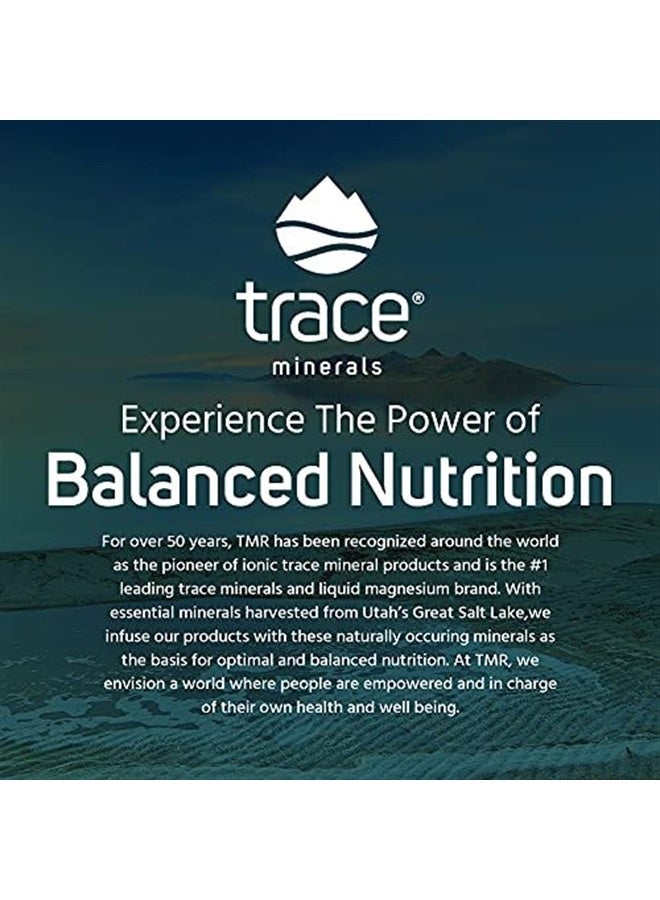 Trace Minerals قطرات كونسينترايس | معادن طيف كامل | سائل أيوني مغنيسيوم، كلوريد، بوتاسيوم | صوديوم منخفض | طاقة، إلكتروليتات، ترطيب | إمداد لمدة 24 يوم، 2 أونصة سائلة (عبوة من 1) - Image 5