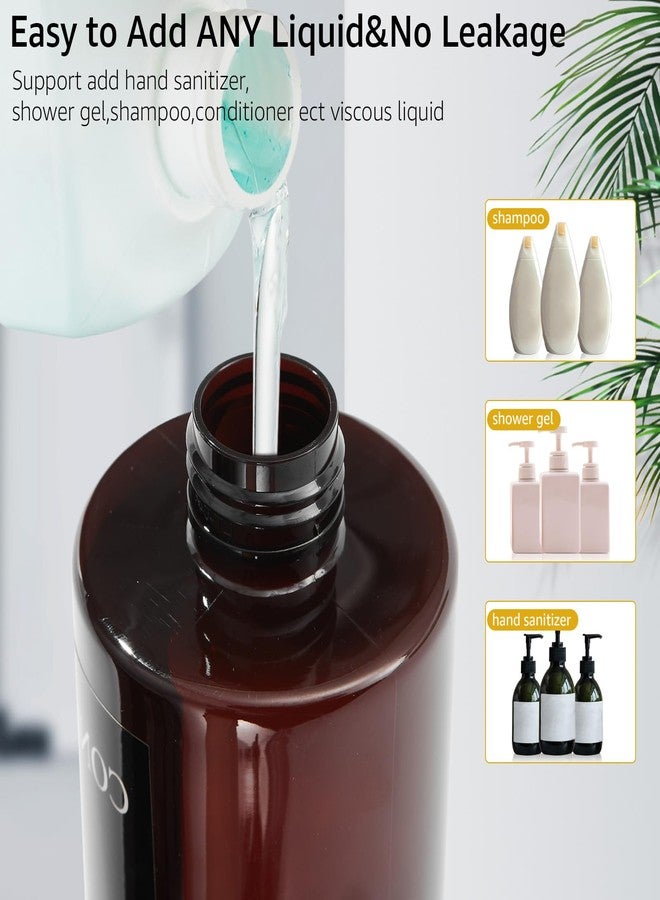 pollock Shampoo and Conditioner Dispenser Set of 3,Shower Soap Dispenser Wall Mounted No Drill,Refillable Shampoo Pump Bottles with Waterproof Labels,Body Wash Dispenser Set for Bathroom,12.85 Oz *3 Chamber - Image 5