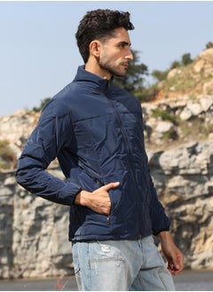 Campus Sutra Men's Navy Blue Parachute Puffer Jacket  - Image 3
