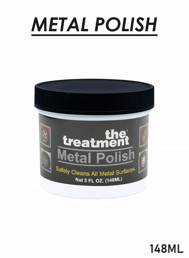 The Treatment Metal Polish 148ml – All Metal Surface Cleaner and Shine Restorer for Chrome, Brass, Silver, Stainless Steel, Aluminum, Wheels, Motorcycle Parts, Car Trim, Household Metal, Easy Wipe On & Wipe Off Formula - Image 1