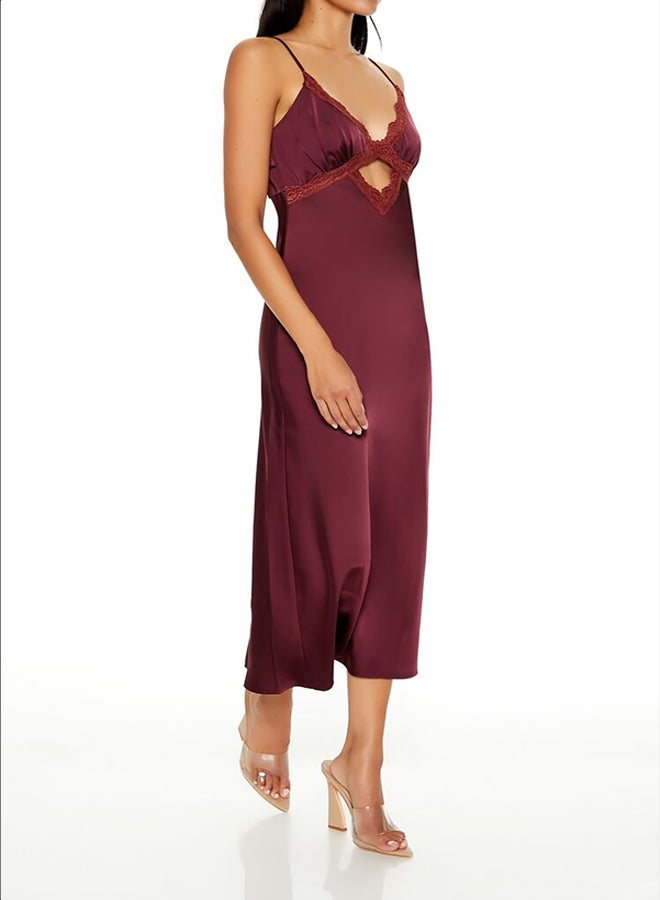 FOREVER 21 Lace-Trim Maxi Slip Dress - Image 2
