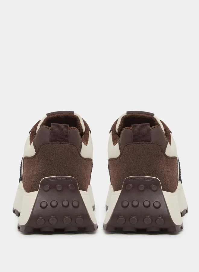 Styli Styli Color Block Lace Up Sneakers