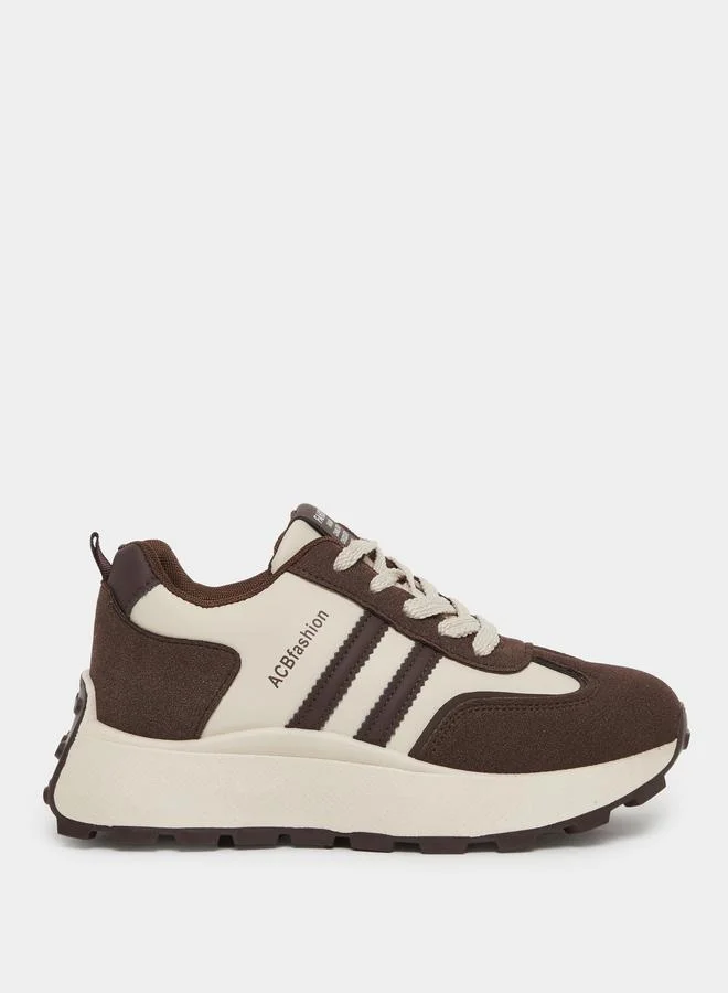 Styli Styli Color Block Lace Up Sneakers