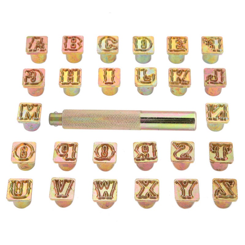 Metal Stamp Punch Set: 26 Black Metal Letters - Durable Tidy Independent Slot Letter Stamp Set for DIY Metal Leather Craft Personalization - Image 3
