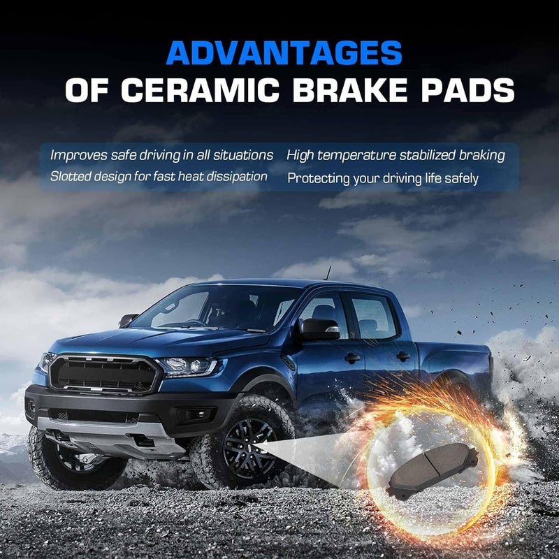 ILONPA Front Ceramic Disc Brake Pads Set for Toyota and Lexus Vehicles - Image 4