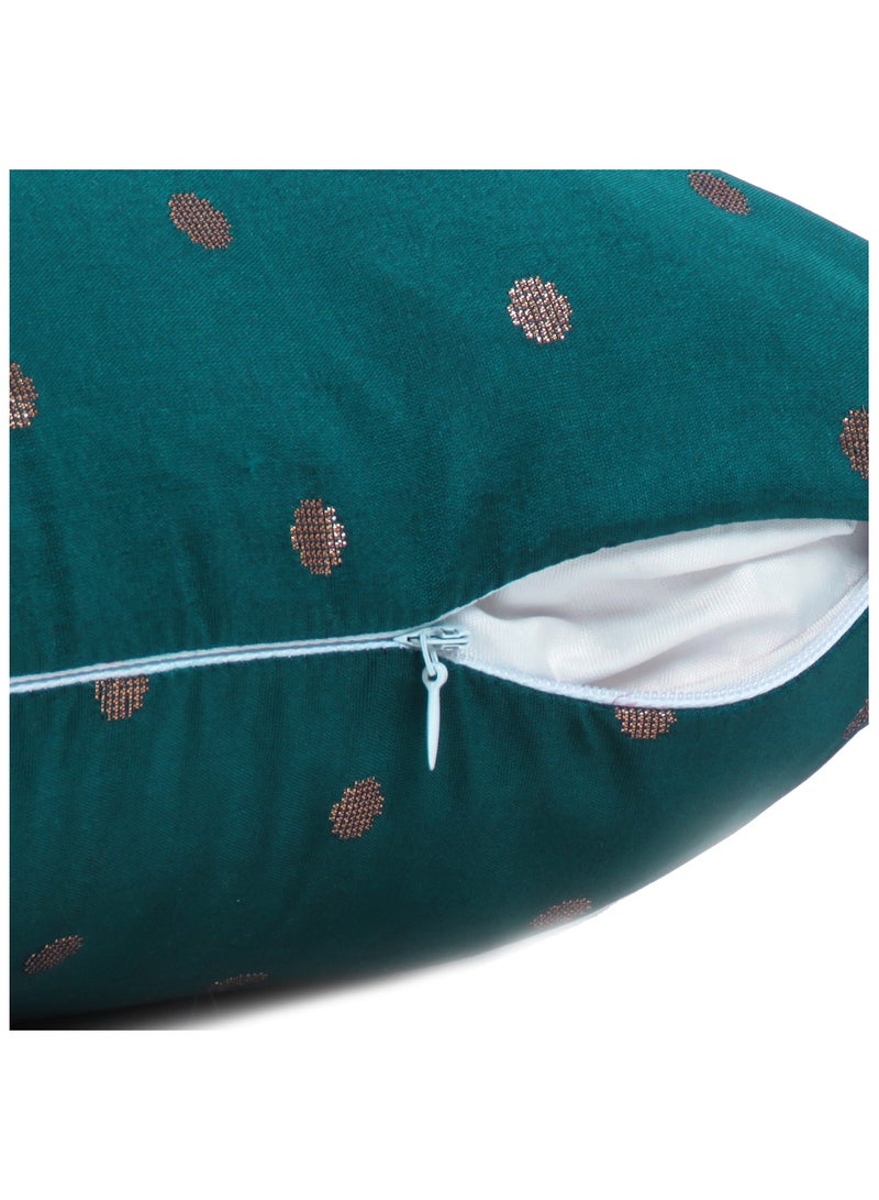 ريارا مجموعة من 2 غطاء وسادة مزخرف لغرفة المعيشة والحديقة والديكور الخارجي (مقاس 16 × 16 بوصة) أزرق  - Image 3