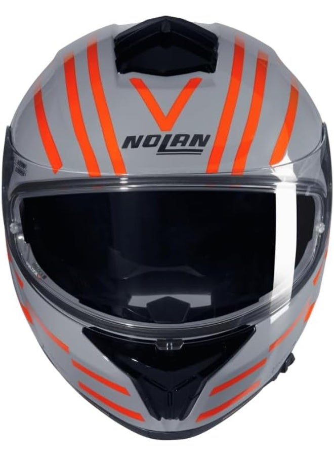 Nolan N80-8 VELOCE GRAY  ORANGE GLOSSY  Helmet - Image 2