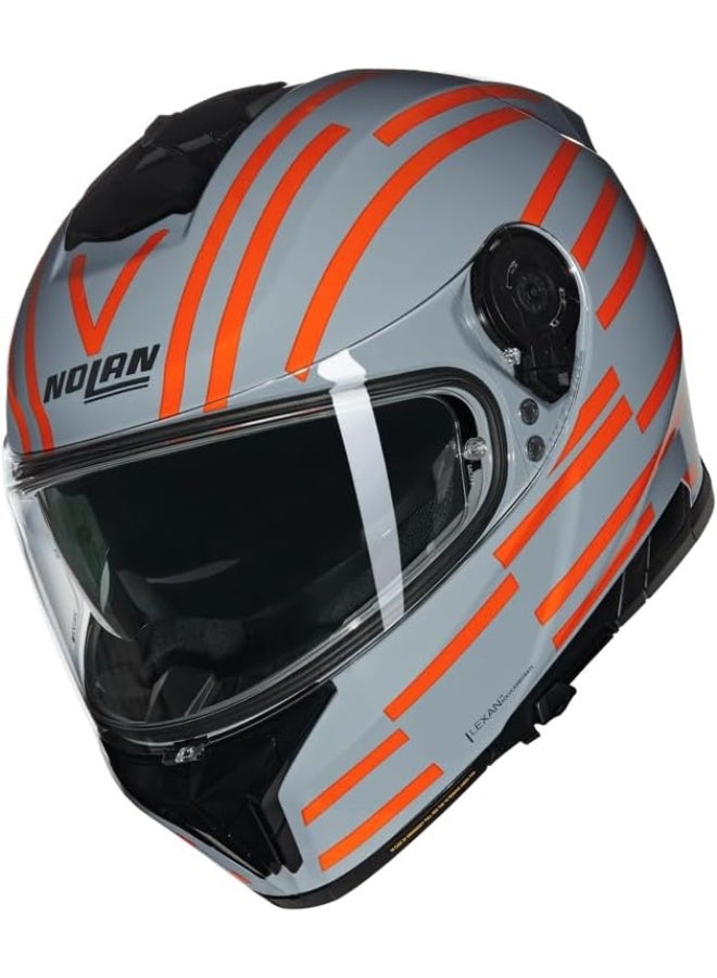 Nolan N80-8 VELOCE GRAY  ORANGE GLOSSY  Helmet - Image 1