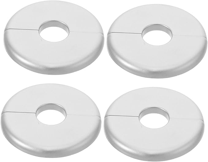 ألواح تغطية الجدران الفضية للأنابيب والفتحات الكهربائية، عبوة من 4 قطع - Image 1