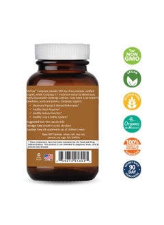 PURE ESSENCE LABS Mypure Cordyceps Organic Mushroom Supplement 100% Real Mushroom Extract Best For Immune Support Stress Relief Build Energy For Adult Men And Women (60 Capsules)  - Image 3