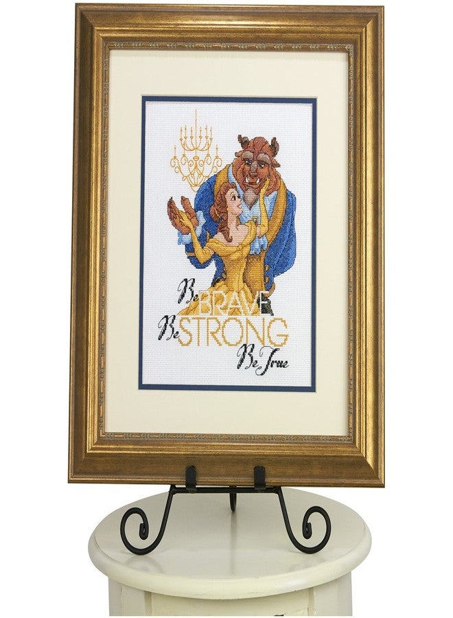 Dimensions 70-35358 Disney Be Brave Counted Cross Stitch Kit, Beauty and the Beast Cross Stitch, 8" x 10",Ivory - Image 2