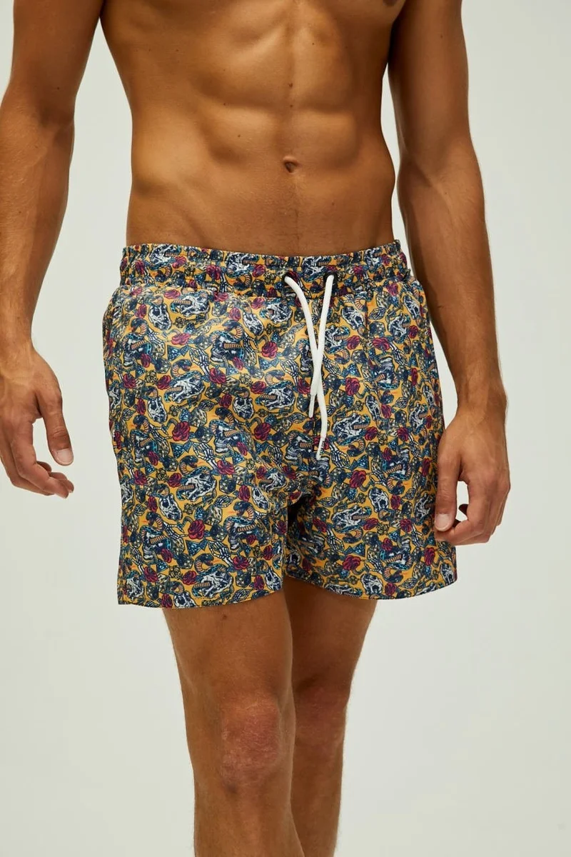 Bad Bear Men's Farawell Pool Shorts-YELLOW-22.01.09.003 Xl - Yellow