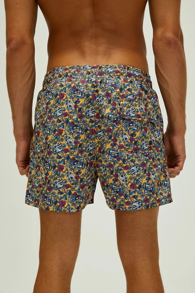 Bad Bear Men's Farawell Pool Shorts-YELLOW-22.01.09.003 Xl - Yellow