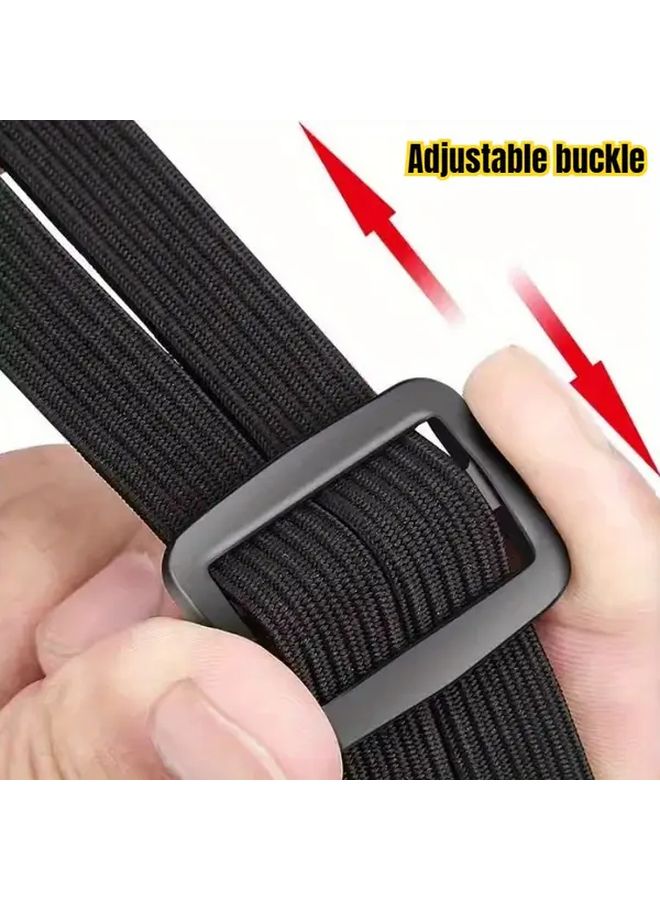 قطعتان من أربطة الدراجات النارية المرنة 4 في 1 متعددة الوظائف مع خطاطيف أسود 23-35 بوصة - Image 5