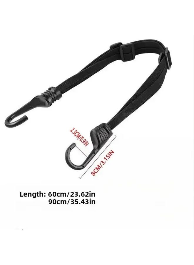 قطعتان من أربطة الدراجات النارية المرنة 4 في 1 متعددة الوظائف مع خطاطيف أسود 23-35 بوصة - Image 3